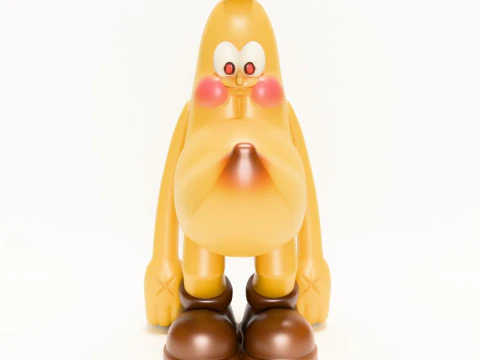 3D Printing Banana Blushing Peel POP MART toy 3D Model