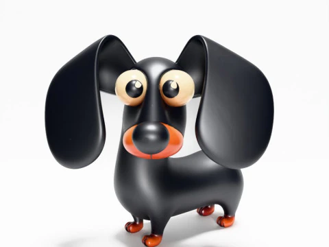 3D Printing Sausage Wiener Dog toy 3D Model