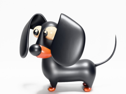 3D プリント ソーセージ ウインナー 犬のおもちゃ 3Dモデル