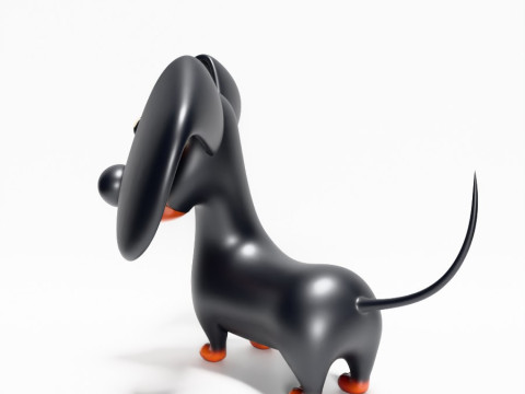 3D プリント ソーセージ ウインナー 犬のおもちゃ 3Dモデル