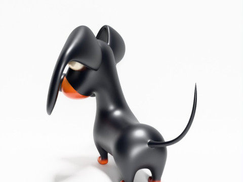 3D プリント ソーセージ ウインナー 犬のおもちゃ 3Dモデル