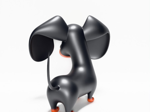 3D プリント ソーセージ ウインナー 犬のおもちゃ 3Dモデル