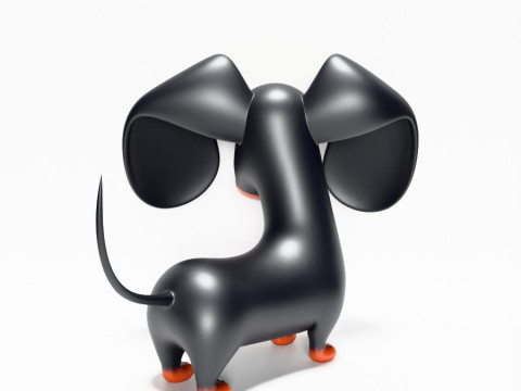 3D プリント ソーセージ ウインナー 犬のおもちゃ 3Dモデル