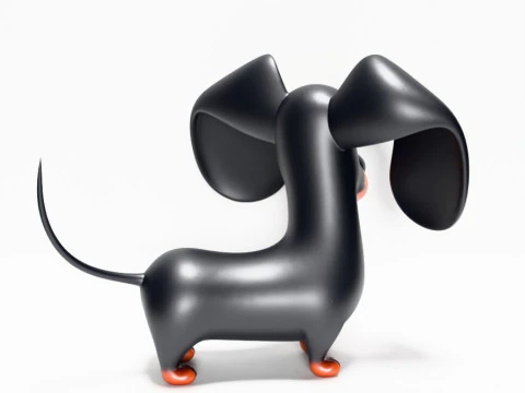 3D Printing Sausage Wiener Dog toy 3D Model