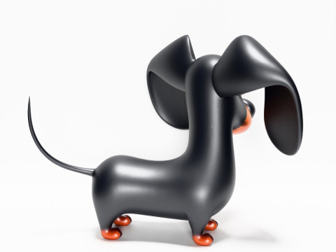 3D プリント ソーセージ ウインナー 犬のおもちゃ 3Dモデル