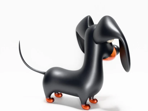 3D Printing Sausage Wiener Dog toy 3D Model