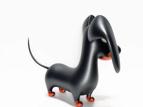3D Printing Sausage Wiener Dog toy 3D Model
