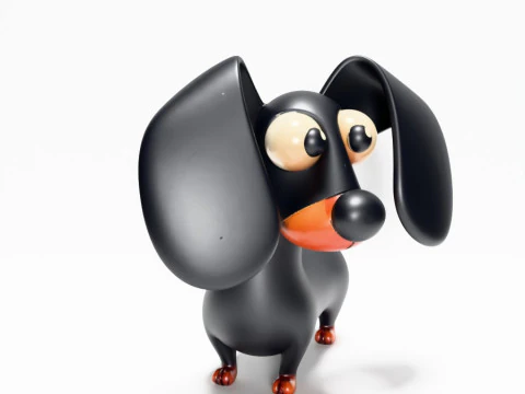 3D Printing Sausage Wiener Dog toy 3D Model