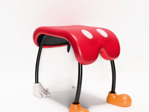 3D Printing Mickey Pants Bedside Table Chair Props Second Life toy 3D Model