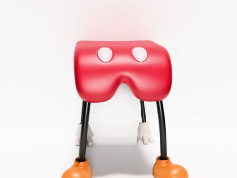 3D Printing Mickey Pants Bedside Table Chair Props Second Life toy 3D Model