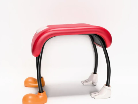 3D Printing Mickey Pants Bedside Table Chair Props Second Life toy 3D Model