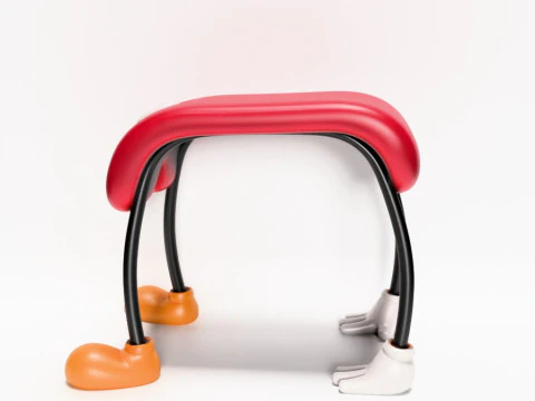 3D Printing Mickey Pants Bedside Table Chair Props Second Life toy 3D Model