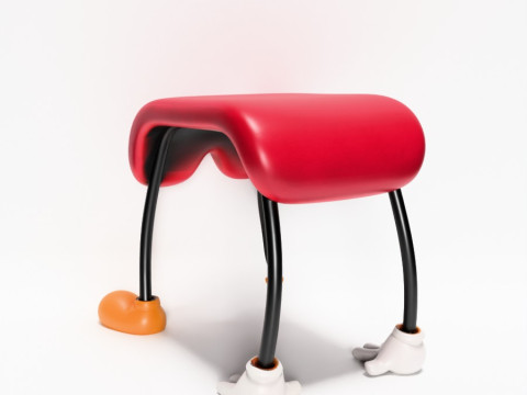Stampa 3D Topolino Pantaloni Comodino Sedia Puntelli Giocattolo Second Life Modello 3D