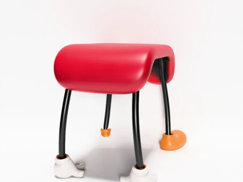 3D Printing Mickey Pants Bedside Table Chair Props Second Life toy 3D Model