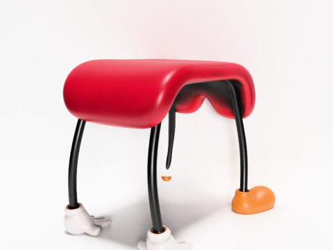 Stampa 3D Topolino Pantaloni Comodino Sedia Puntelli Giocattolo Second Life Modello 3D