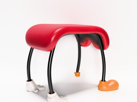 Stampa 3D Topolino Pantaloni Comodino Sedia Puntelli Giocattolo Second Life Modello 3D