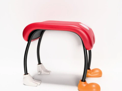 3D Printing Mickey Pants Bedside Table Chair Props Second Life toy 3D Model