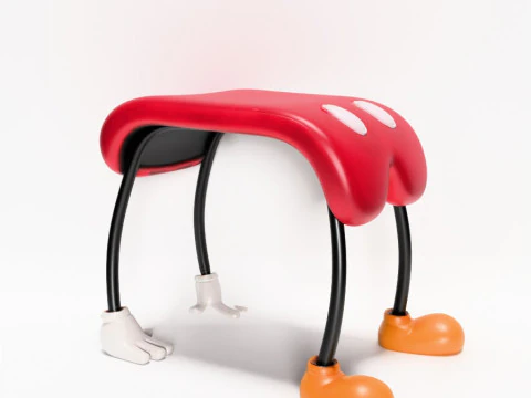 3D Printing Mickey Pants Bedside Table Chair Props Second Life toy 3D Model