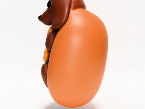 Brinquedo para cachorro-quente Dachshund com impress&atilde;o 3D Modelo 3D