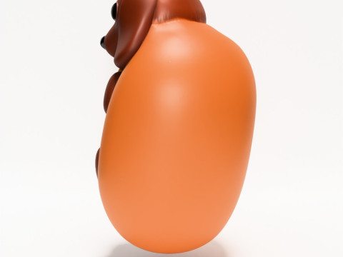 3D Printing Dachshund Hot Dog Mustard Pup toy 3D Model