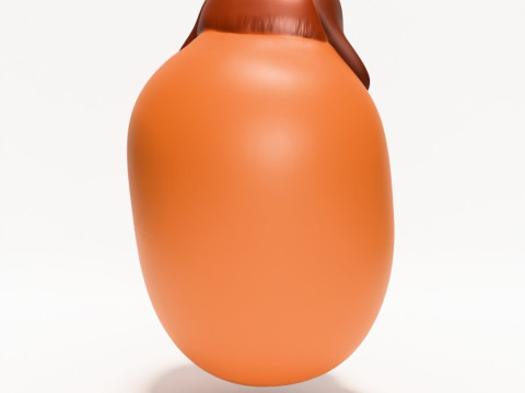 3D Printing Dachshund Hot Dog Mustard Pup toy 3D Model