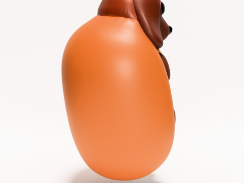 3D Printing Dachshund Hot Dog Mustard Pup toy 3D Model
