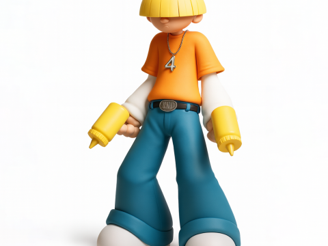 3D 프린팅 Numbuh 4 Wallabee Wally Beetles 어린이 옆집 장난감 3D 모델