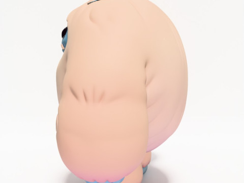 Mainan Pop Mart Gaya Salju Yeti Chibi Sofubi Cetak 3D Model 3D