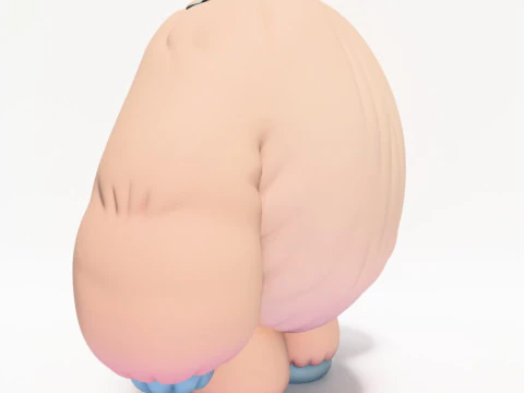 3D Printing Snow Yeti Chibi Sofubi Style Pop Mart toy 3D Model