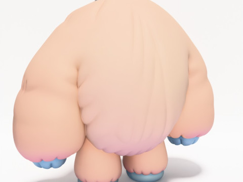 Mainan Pop Mart Gaya Salju Yeti Chibi Sofubi Cetak 3D Model 3D