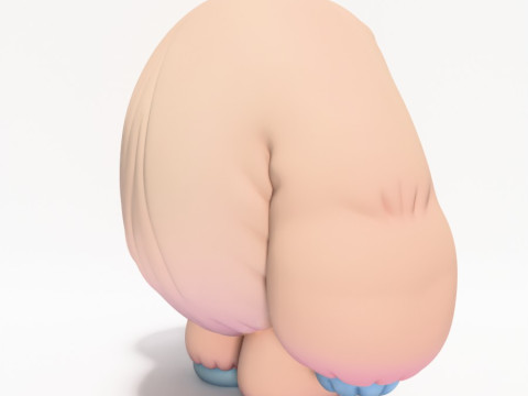 Mainan Pop Mart Gaya Salju Yeti Chibi Sofubi Cetak 3D Model 3D