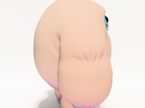 Mainan Pop Mart Gaya Salju Yeti Chibi Sofubi Cetak 3D Model 3D