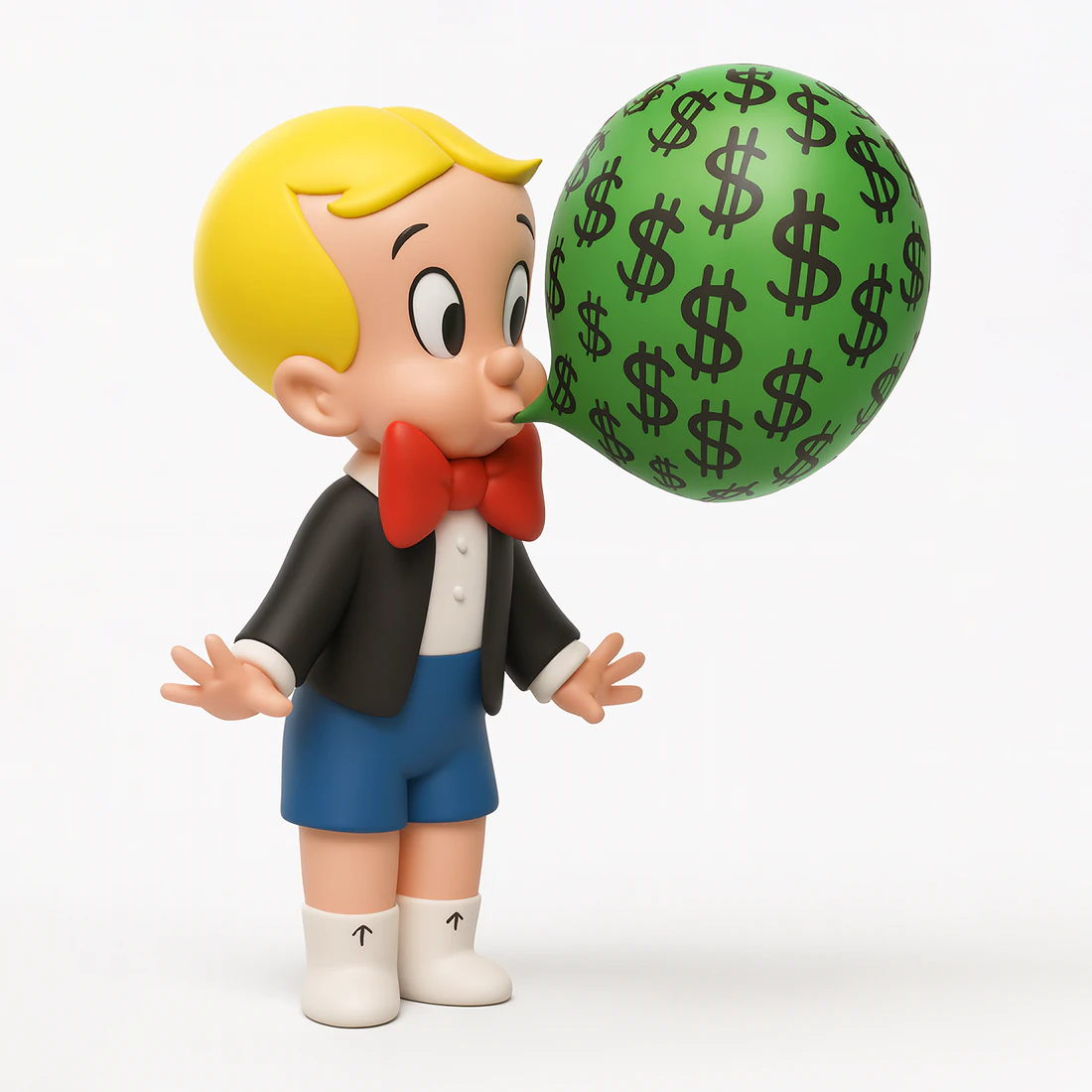 3D Printing Poor Little Richie Rich Boy Cash Bubble Gum Kid Harvey Comics toy 3D Model .c4d .max .obj .3ds .fbx .stl .blend 