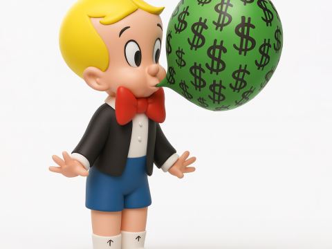 Impressão 3D Pobre Little Richie Rich Boy Cash Bubble Gum Kid Harvey Comics brinquedo Modelo 3D
