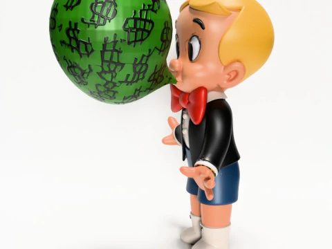 3D Printing Poor Little Richie Rich Boy Cash Bubble Gum Kid Harvey Comics toy 3D Model