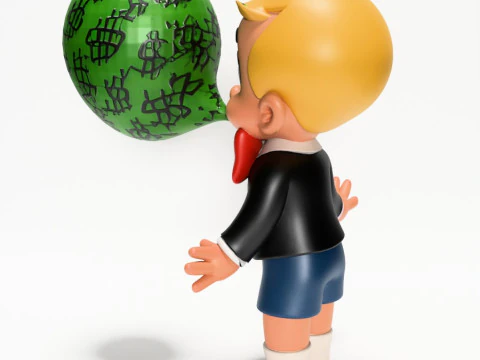 3D Printing Poor Little Richie Rich Boy Cash Bubble Gum Kid Harvey Comics toy 3D Model