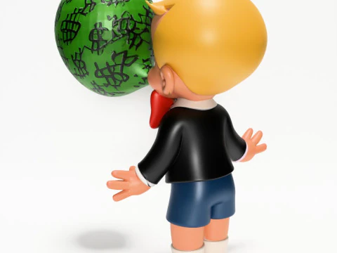 3D Printing Poor Little Richie Rich Boy Cash Bubble Gum Kid Harvey Comics toy 3D Model