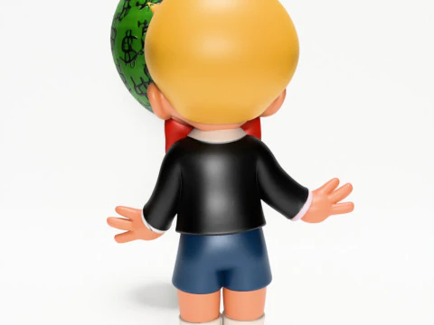 3D Printing Poor Little Richie Rich Boy Cash Bubble Gum Kid Harvey Comics toy 3D Model