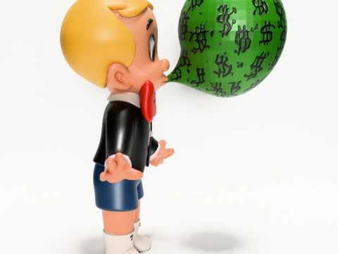3D Printing Poor Little Richie Rich Boy Cash Bubble Gum Kid Harvey Comics toy 3D Model