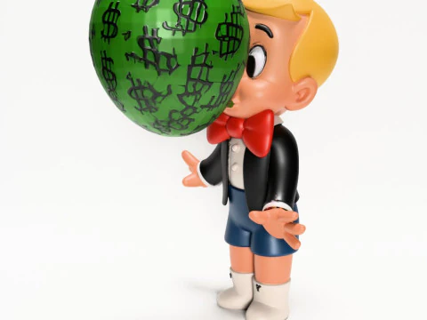 3D Printing Poor Little Richie Rich Boy Cash Bubble Gum Kid Harvey Comics toy 3D Model
