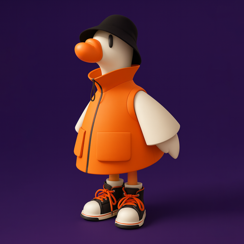 Druk 3D Miejskie kaczątko Dapper Quack Streetwear zabawka Model 3D .c4d .max .obj .3ds .fbx .stl .blend