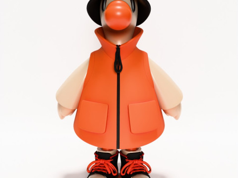 Druk 3D Miejskie kaczątko Dapper Quack Streetwear zabawka Model 3D