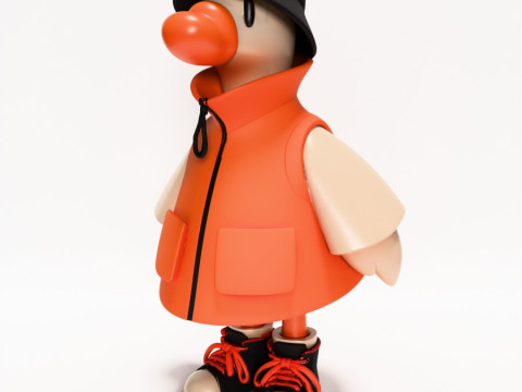 Druk 3D Miejskie kaczątko Dapper Quack Streetwear zabawka Model 3D