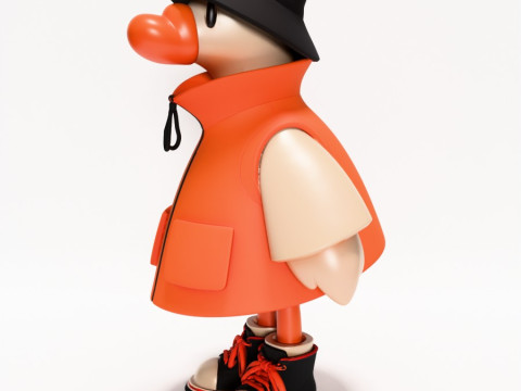 Druk 3D Miejskie kaczątko Dapper Quack Streetwear zabawka Model 3D