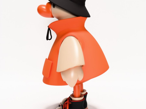 Druk 3D Miejskie kaczątko Dapper Quack Streetwear zabawka Model 3D