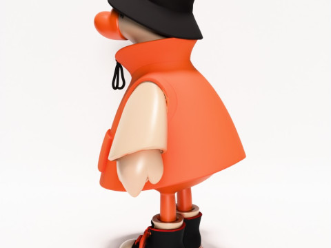 Druk 3D Miejskie kaczątko Dapper Quack Streetwear zabawka Model 3D