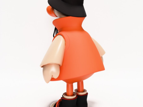 Druk 3D Miejskie kaczątko Dapper Quack Streetwear zabawka Model 3D