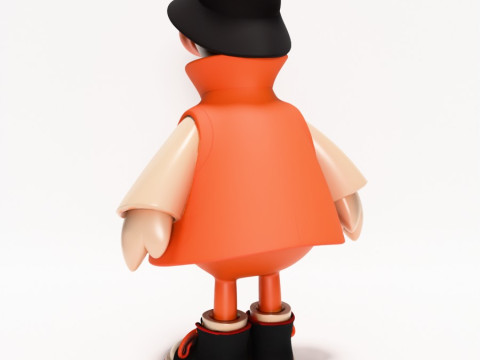 Druk 3D Miejskie kaczątko Dapper Quack Streetwear zabawka Model 3D