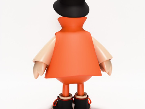 Druk 3D Miejskie kaczątko Dapper Quack Streetwear zabawka Model 3D