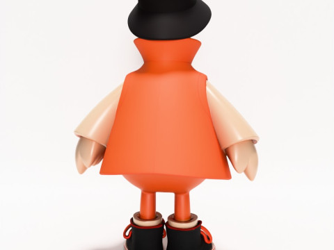 Druk 3D Miejskie kaczątko Dapper Quack Streetwear zabawka Model 3D